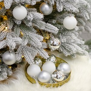 Набор пластиковых шаров Celebration 6 см серебряный, 12 шт Winter Deco фото 3