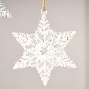 Набор елочных игрушек Снежинки - West Linton 8 см, 2 шт Winter Deco фото 2