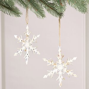 Набор елочных игрушек Снежинки Alessano 12 см, 2 шт Winter Deco фото 4