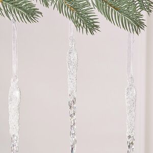 Набор елочных игрушек Сосульки Beckington 22 см белый, 4 шт Winter Deco фото 3