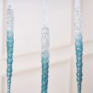 Набор елочных игрушек Сосульки Malgrate 18 см, 4 шт Winter Deco фото 3
