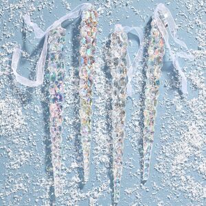 Набор елочных игрушек Сосульки Mantello 19 см, 4 шт