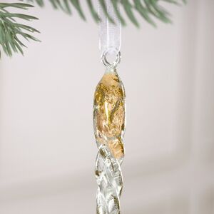 Набор елочных игрушек Сосульки Золотые брызги 22 см, 4 шт Winter Deco фото 2