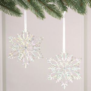 Набор елочных игрушек Снежинки Needlelike Crystals 13 см, 2 шт