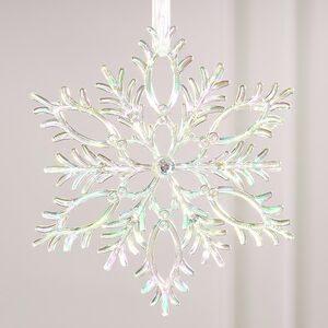 Набор елочных игрушек Снежинки Needlelike Crystals 13 см, 2 шт Winter Deco фото 2