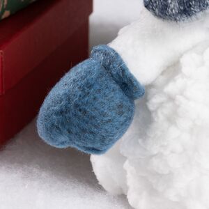 Новогодняя фигура Снеговик Дельф в шапке 25 см Winter Deco фото 8