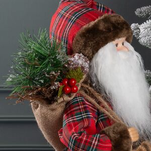 Фигура под елку Санта-Клаус с елочкой 45 см, красный Winter Deco фото 4