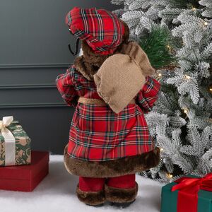 Фигура под елку Санта-Клаус с елочкой 45 см, красный Winter Deco фото 3