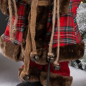 Фигура под елку Санта-Клаус с елочкой 45 см, красный Winter Deco фото 6