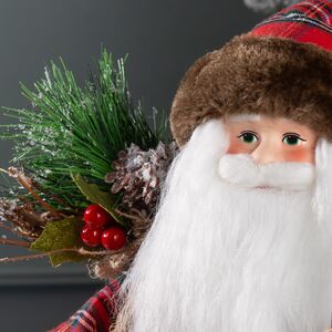 Фигура под елку Санта-Клаус с елочкой 45 см, красный Winter Deco фото 7