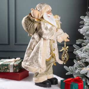 Фигура под елку Санта-Клаус в золотом кафтане 60 см Winter Deco фото 5