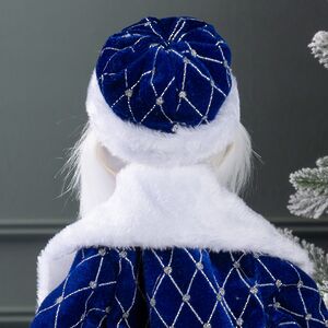 Фигура под елку Дед Мороз в синей шубке 45 см Winter Deco фото 6