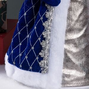 Фигура под елку Дед Мороз в синей шубке 45 см Winter Deco фото 4