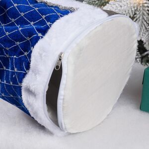 Фигура под елку Дед Мороз в синей шубке 45 см Winter Deco фото 8