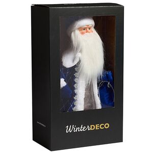Фигура под елку Дед Мороз в синей шубке 45 см Winter Deco фото 9