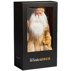 Фигура под елку Дед Мороз в золотом наряде 45 см, золотой Winter Deco фото 9
