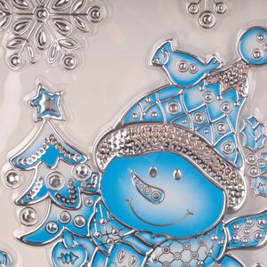 Новогодние наклейки на окно Снеговики - Морозная Фантазия 37*22 см Winter Deco фото 3