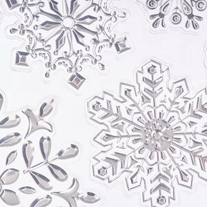 Новогодние наклейки на окно Снежинки - Ледяное Очарование 40*27 см Winter Deco фото 4