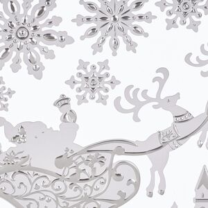 Новогодняя наклейка на окно Путешествие Деда Мороза 38*32 см Winter Deco фото 4