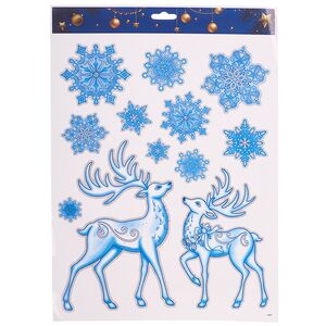 Новогодние наклейки на окно Помощники Деда Мороза 41*29 см Winter Deco фото 2