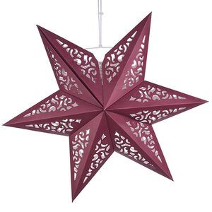 Бумажная звезда Wittland 45 см вишневая Winter Deco фото 1