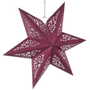 Бумажная звезда Wittland 45 см вишневая Winter Deco фото 3