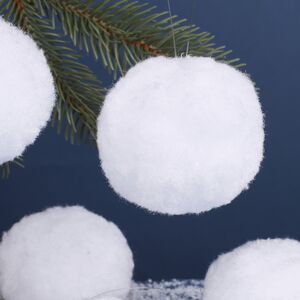 Искусственные снежки Снежный Бум 8 см, 6 шт Winter Deco фото 2