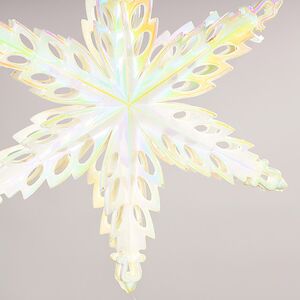 Набор елочных игрушек Снежинки Rainbow Glow 14 см, белые, 2 шт Winter Deco фото 3