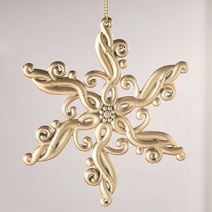 Набор елочных игрушек Снежинки Veritate 12 см золотые, 2 шт Winter Deco фото 2