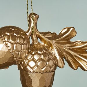 Елочная игрушка Желуди Бандоран 10 см золотая Winter Deco фото 2