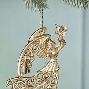 Елочная игрушка Ангел Golden Glow 13 см золотая Winter Deco фото 2