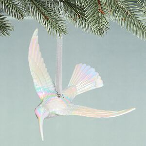 Елочная игрушка Колибри Лайонел 14 см белая Winter Deco фото 3