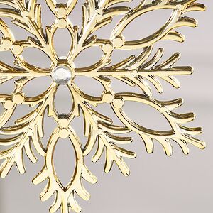 Набор елочных игрушек Снежинки Tiaki 13 см золотые, 2 шт Winter Deco фото 3