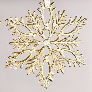 Набор елочных игрушек Снежинки Tiaki 13 см золотые, 2 шт Winter Deco фото 2