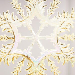 Набор елочных игрушек Снежинки Rainbow Glow 13 см белые с золотым, 2 шт Winter Deco фото 4