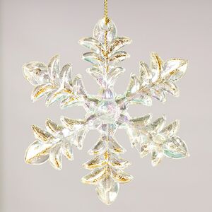 Набор елочных игрушек Снежинки Rainbow Glow 12 см золотые, 2 шт Winter Deco фото 2