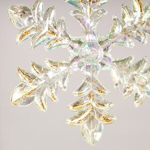 Набор елочных игрушек Снежинки Rainbow Glow 12 см золотые, 2 шт Winter Deco фото 3