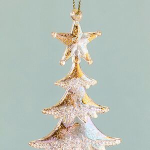 Елочная игрушка Елочка Rainbow Glow 10 см золотая, 2 шт Winter Deco фото 2