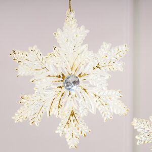 Набор елочных игрушек Снежинки Golden Cristal 13 см, 2 шт Winter Deco фото 2