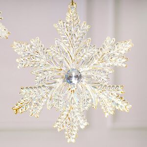 Набор елочных игрушек Снежинки Golden Cristal 13 см, 2 шт Winter Deco фото 3