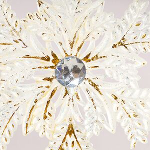 Набор елочных игрушек Снежинки Golden Cristal 13 см, 2 шт Winter Deco фото 4