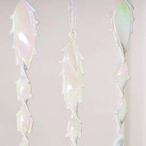 Набор елочных игрушек Сосульки Rainbow Glow 25 см белые, 3 шт Winter Deco фото 3