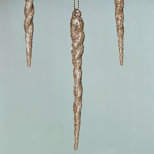 Набор елочных игрушек Сосульки - Senlis 10 см золотой, 8 шт Winter Deco фото 2