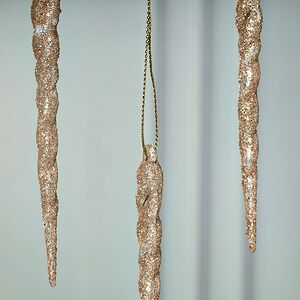 Набор елочных игрушек Сосульки - Senlis 10 см золотой, 8 шт Winter Deco фото 3