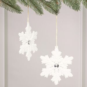Набор елочных игрушек Снежинки - Ribovelle 12 см, 2 шт Winter Deco фото 4
