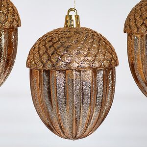 Елочные игрушки Желуди Fagacea 9 см бронзовый, 3 шт, пластик Winter Deco фото 3