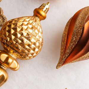 Набор елочных игрушек Christmas Cheer 6-14 см оранжевый, 44 шт, пластик Winter Deco фото 4