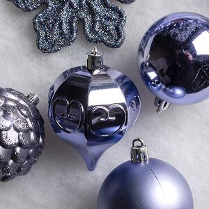 Набор елочных игрушек Christmas Cheer 6-14 см синий, 44 шт, пластик Winter Deco фото 5