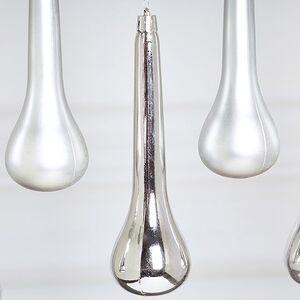 Елочные игрушки Сосульки Frosted Tear 16 см серебряный, 6 шт, пластик Winter Deco фото 2