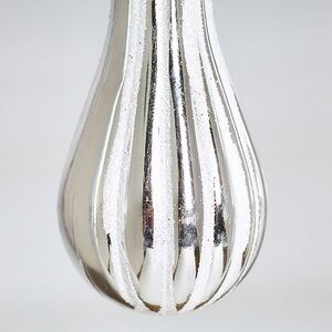 Елочные игрушки Сосульки Charming Drop 18 см серебряный, 6 шт, пластик Winter Deco фото 3
